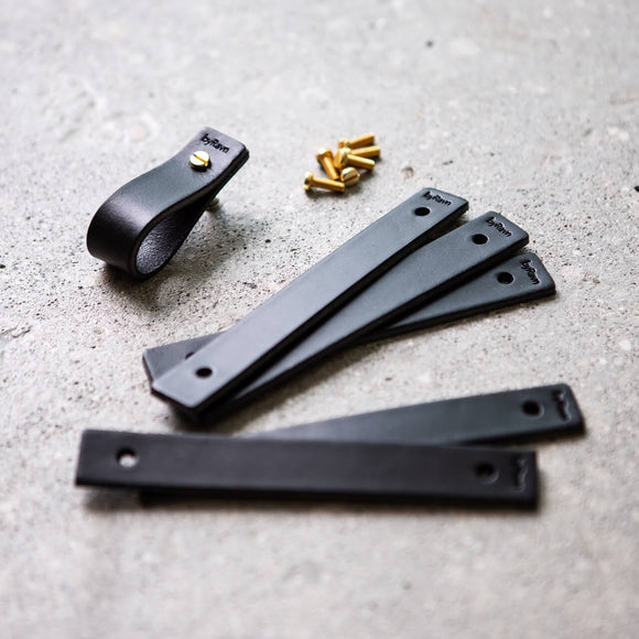 Snygga handtag i läder